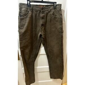 Vintage 1990's Berne Dungaree Mens Grey Duck Canvas Pants Sz 34x34 Carpenter